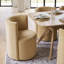 Ensemble de table de salle à manger extensible en placage de bois de 78 à 96 po avec 8 chaises en velours-675886175