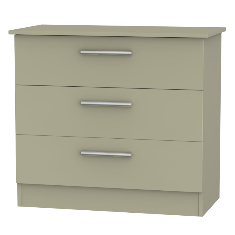 Fully Assembled Chesler 3 Drawer Chest, Mushroom