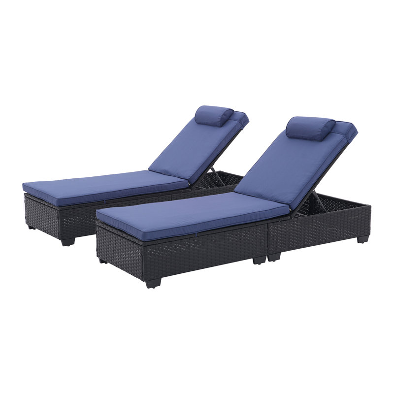 Chaise longue d'extérieur en tissu Taishi