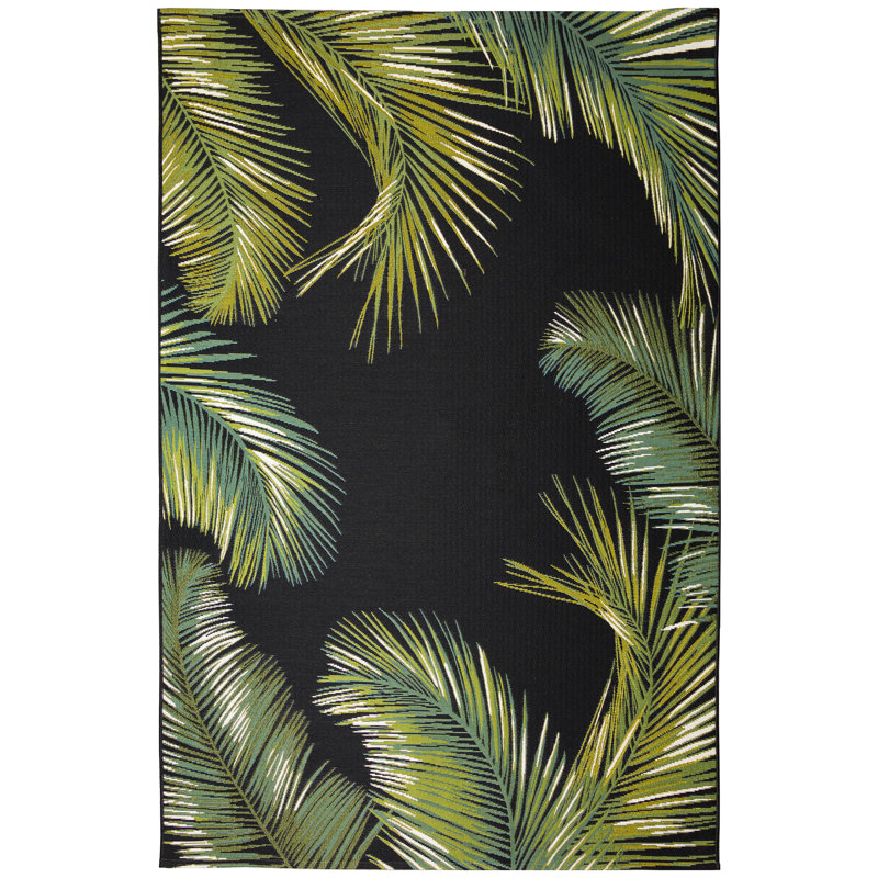 Tapis intérieur / extérieur Bayou Breeze Marina, Rectangle 6 pi 6 po x 9 pi 3 po