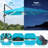 Rozalinda 138'' x 108'' Rectangular Lighted Cantilever Umbrella-588300195
