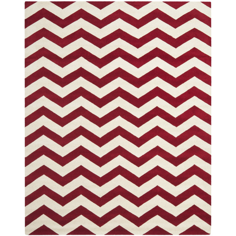 Teresita Chatham Hand Tufted Wool Chevron Rug, Rectangle 6' x 9'