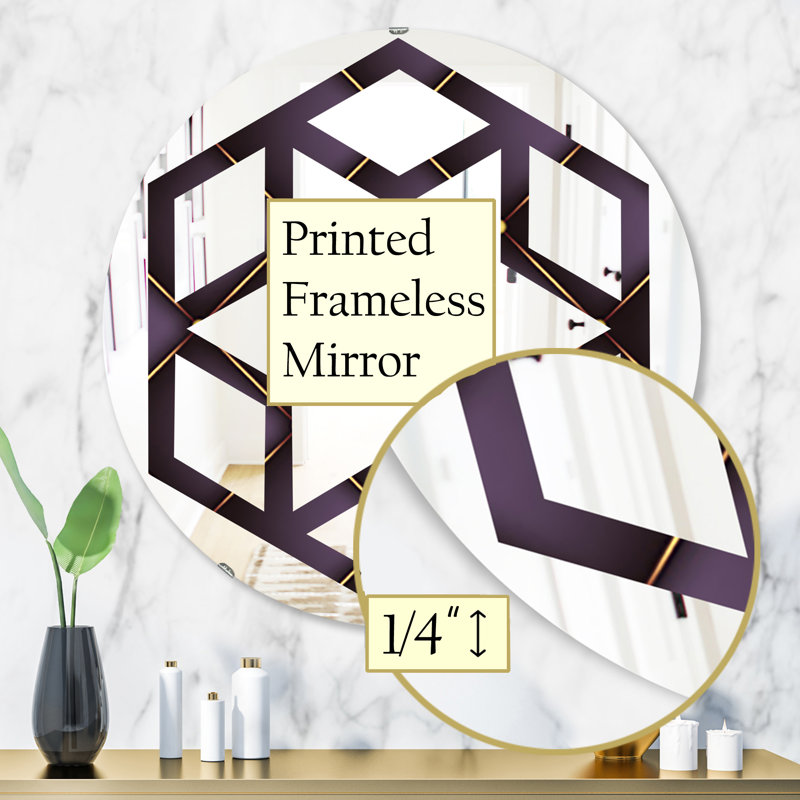Miroir mural Hexagon Star, H 31,5 po x l po