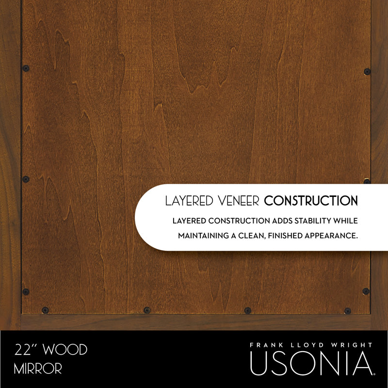 Lankford Wood Mirror, White, 22 x 1.25 x 30