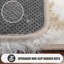 Mignon tapis boho pour l'esthétique du salon, tapis 5 x 8 po, tapis moelleux à poils longs marocain, tapis à poils doux, tapis blanc et beige