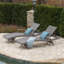 Chaise longue en osier crème