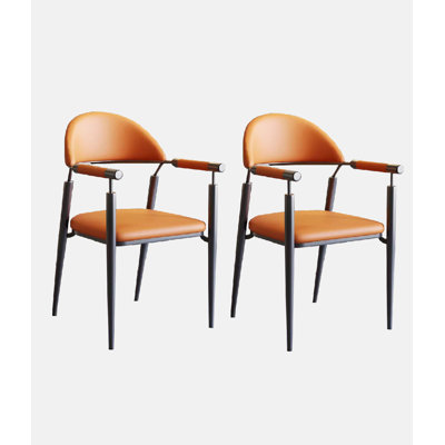 Italian Minimalist Ultra Fine Leather Backrest Dining Chair