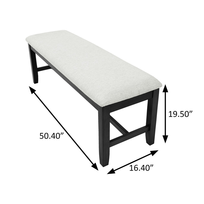 60.4" W 6-PC DINING SET, CHARCOAL