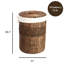 Panier à linge rond avec couvercle Abercromby Water Hyacinth-121826985-121826987