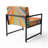 Colorful Mid Century Optical Serenade I - Upholstered Mid-Century Modern Arm Chair, Midcentury Abstract Accent Chair-968292387