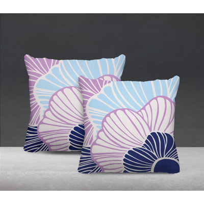 Polyester Blend Throw Square Indoor/Outdoor Pillow Cover & Insert