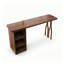 Table de bar minimaliste en bois avec rangement ouvert à plusieurs niveaux-1936931070