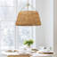 Luminaire suspendu surdimensionné en rotin de style campagnard 6-E26 29,92 pouces Southhampton
