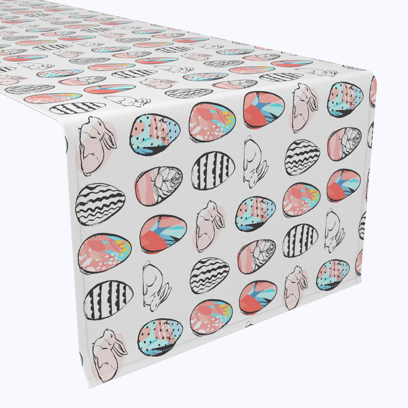 Phoenix Geometric Easter Table Runner, 108" x 14"