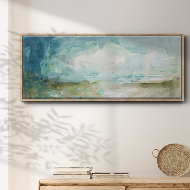 Spring Reflection I- Framed Canvas, 20" H x 50" W