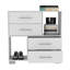 Commode Sohany, quatre tiroirs, deux tablettes ouvertes