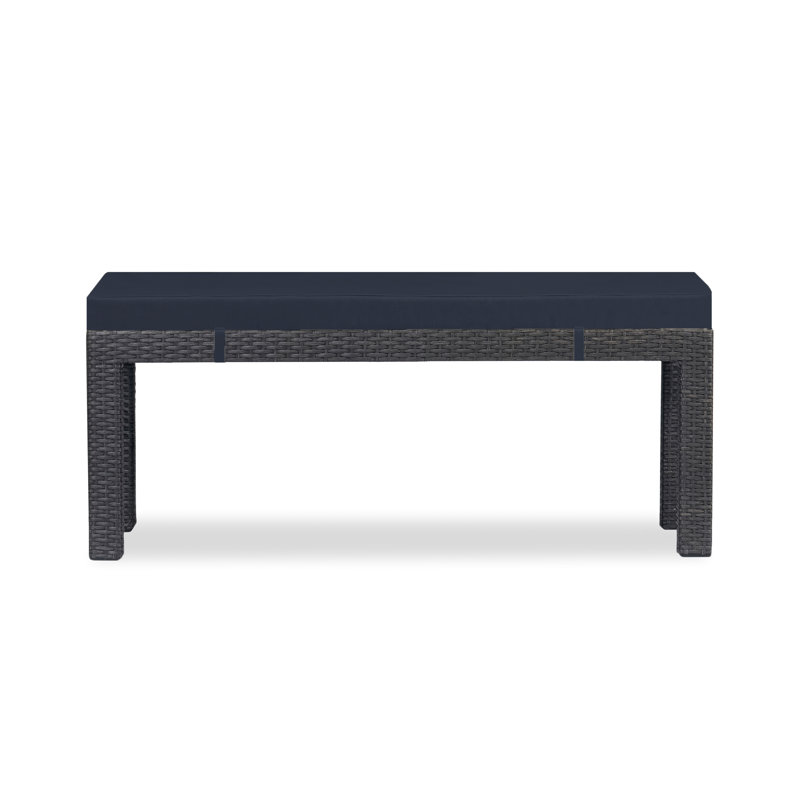 Arden Outdoor Bench, Spectrum Indigo Sunbrella® Plainweave