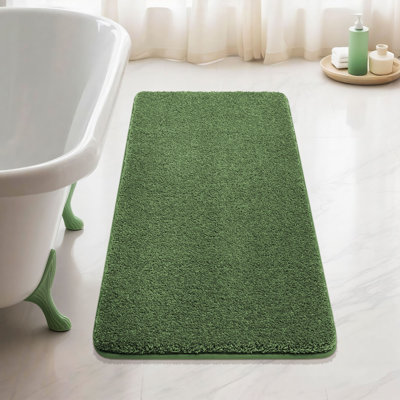 Extra Thick Water Absorbent Plush Polyester Non-Slip Bath Rug