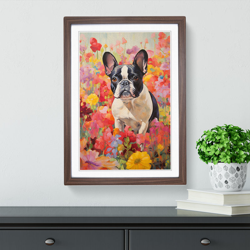 Single Picture Frame Print on Wood, 46cm H x 34cm W, Walnut Framed