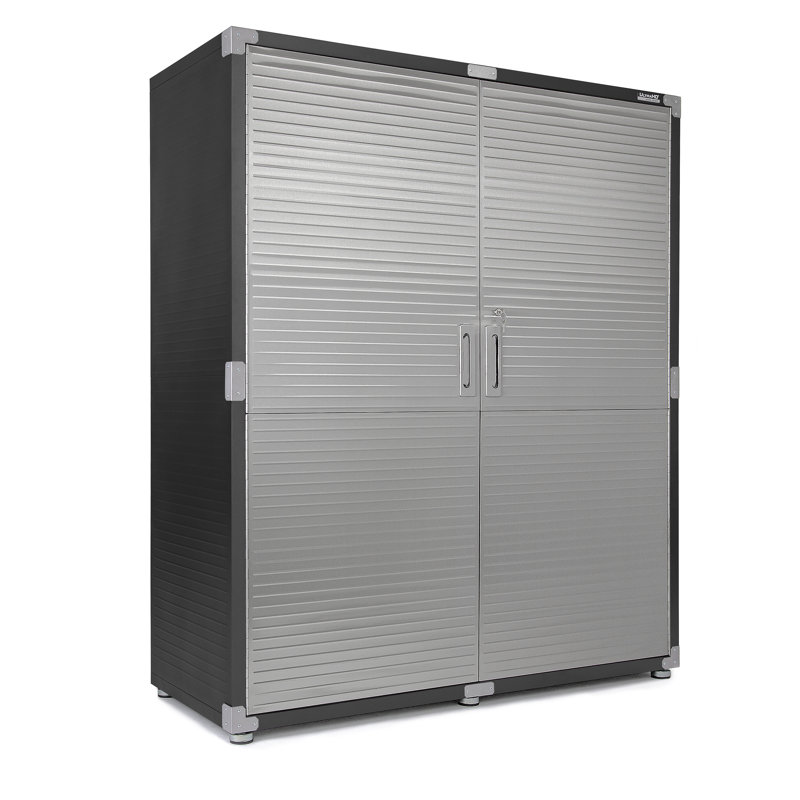 Seville Classics UltraHD Extra-Wide Storage Cabinet, 60" W x 24" D x 72" H, Graphite