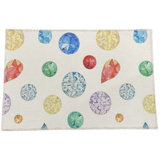 Geometric Area Rug in White
