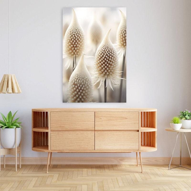 Art contemporain contemporain abstrait fleuriste minimaliste, H 48 po x l 32 po