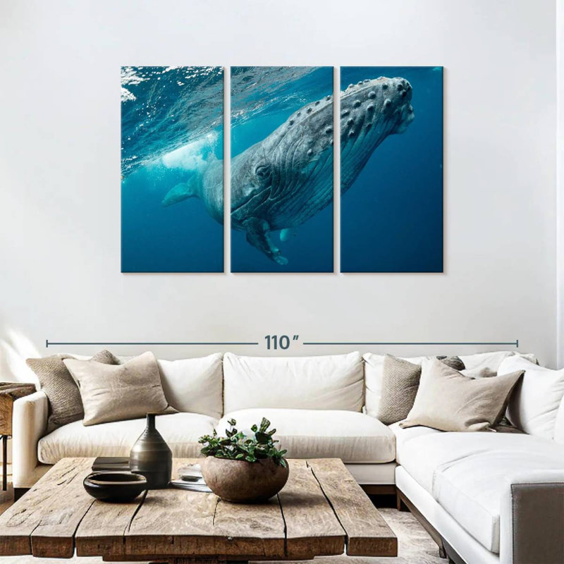 Brampt Whale Near Surface, 48" H x 74" W