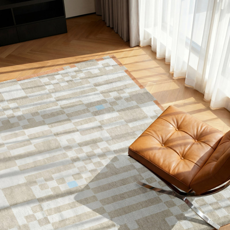 Abstract Recycled P.E.T Jacquard Indoor / Outdoor Area Rug, Rectangle 200 x 280 cm