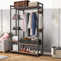 Freestanding Closet Organizer with Open Shelves & 2 Drawers