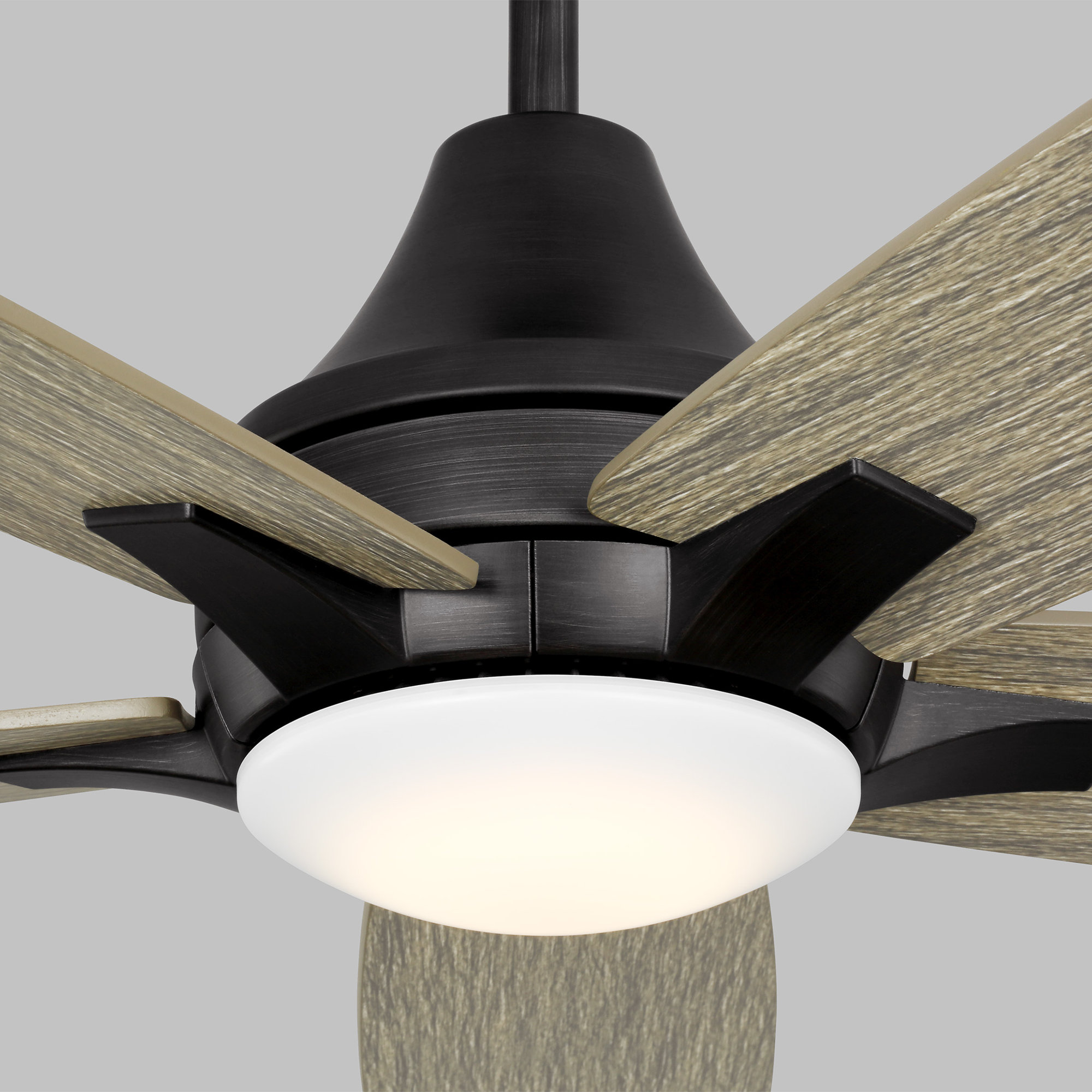 Melva 52'' 5 Blade Ceiling Fan with LED Light Kit, Aged Gray