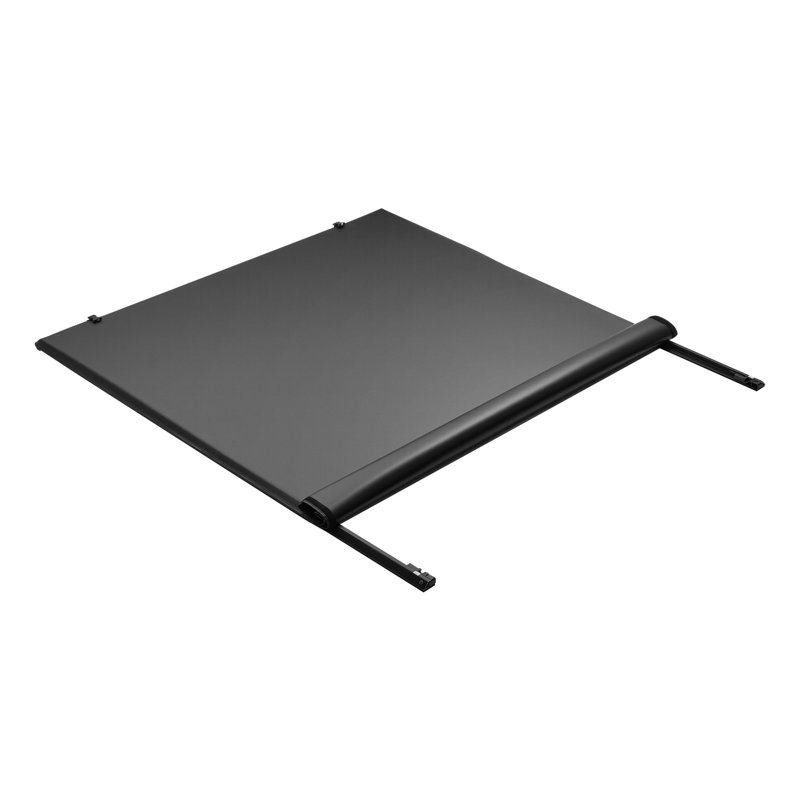 Soft Roll-Up Truck Bed Tonneau Cover, Compatible With 2015-2025 Ford F150 Styleside/Fleetside (Not Fit Flareside/Stepside), Fit 6.5 Ft (6 Ft 7 In/79 In) Bed, PVC Tonneau Cover With Aluminum Bars