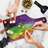 Ambesonne Colorful Tempered Glass Cutting Board Geometry Shape Polygon Multicolor