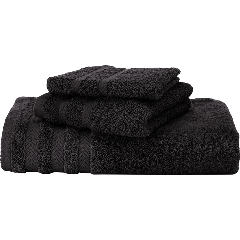 Drap 100% coton de qualité égyptienne Martex, Noir