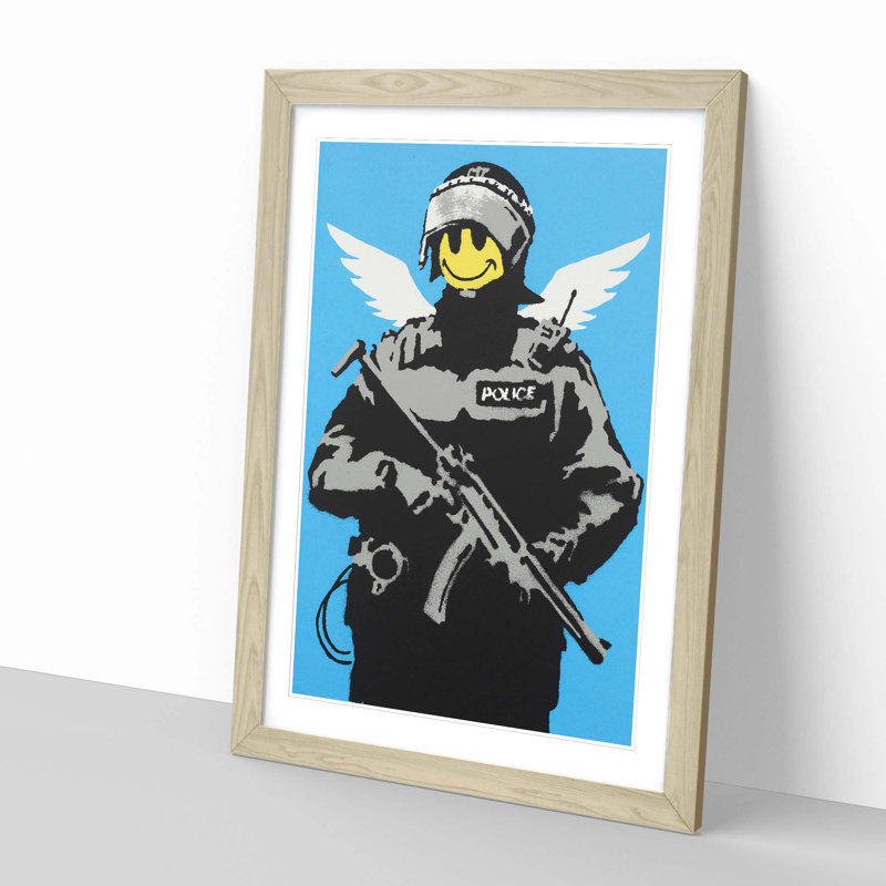 Banksy - Single Picture Frame Painting, Oak