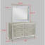 Commode de chambre à coucher 1 tiroir 6 pièces Glam