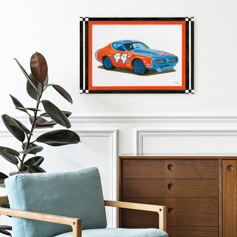 «Racing Car Bo», rétro, impression murale rétro, 16" H x 24" W