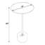 Melani 13 in. W Round Marble and Iron Side Table