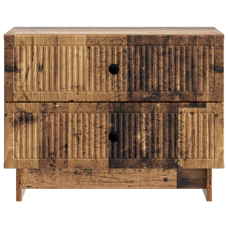 62cm W Manufactured Wood Bedside Table, Old Wood