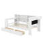 Lit plateforme simple avec tablettes de rangement, tiroirs, station de charge, DEL, bureau-755876677