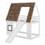 Lit superposé simple en bois avec toit, échelle et toboggan