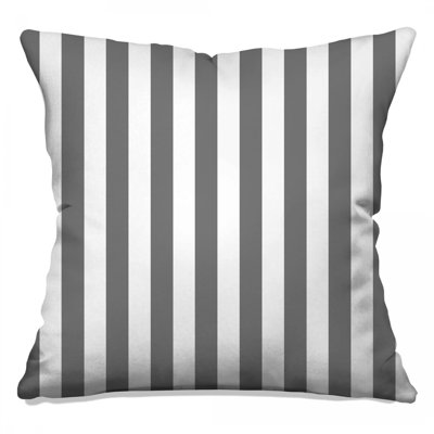 Gray Vertical Stripes Double Sided Throw Pillows