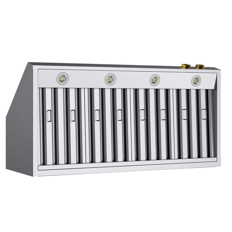 48-Inch Stainless Steel Under Cabinet Range Hood with Gold Accents