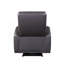 Fauteuil inclinable électrique brun en cuir fleur