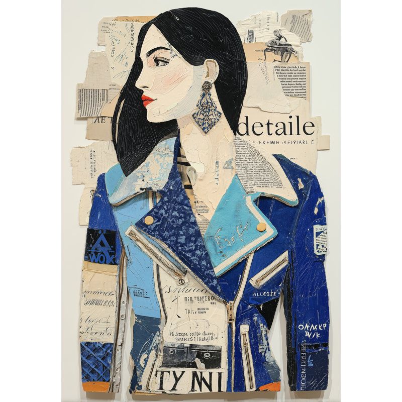 Art mural sur toile tendue Blue, L 16 po x H 24 po x P 1,5 po
