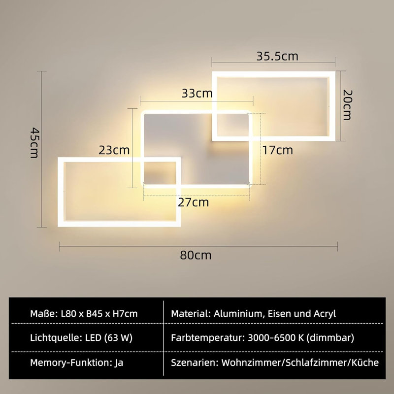 Acrylic LED Semi Flush Mount, White