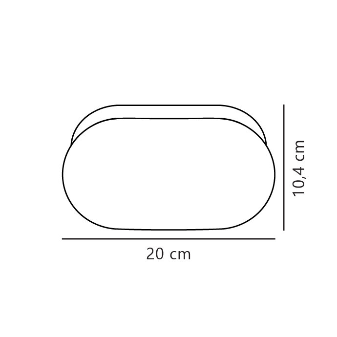 Plastic Flush Mounted Sconce, Black