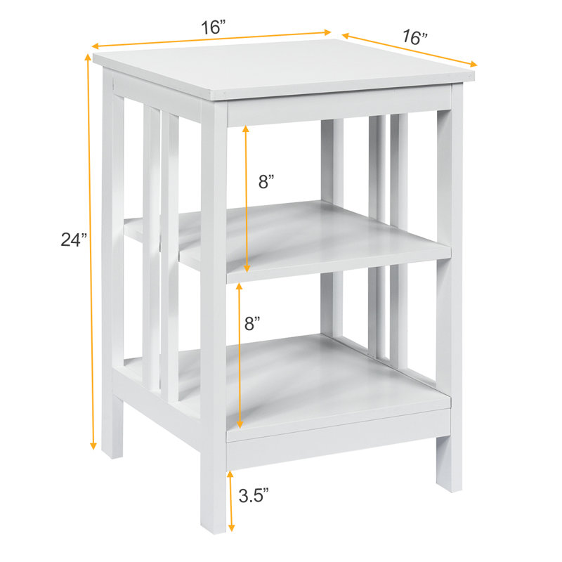 Marlijn 16'' W Nightstand, White, Set of 2
