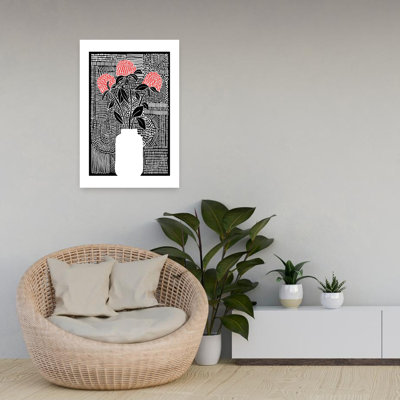 Contemporary Art Abstract Bold Contemporary Flower Architecture Art
