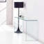 Console en verre, console en verre trempé avec bureaux à bords arrondis, table de canapé