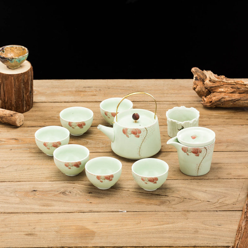 Service à thé en porcelaine pour 6 personnes